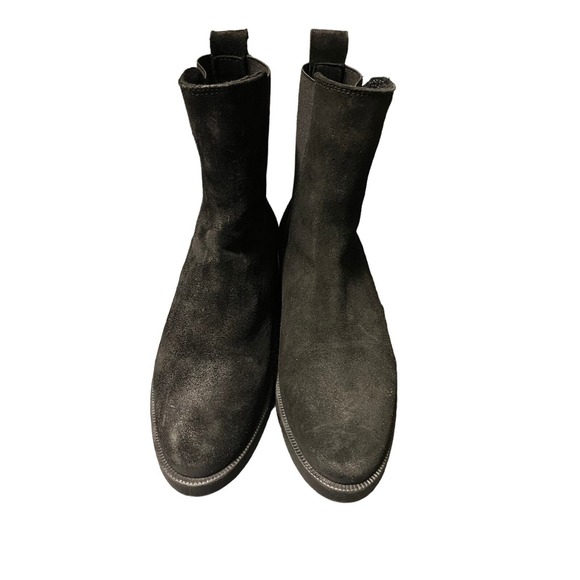 Emanuele Crasto Womens Black Pull On Suede Leather Chelsea Bootie Size 37/US 6.5 - Picture 2 of 7